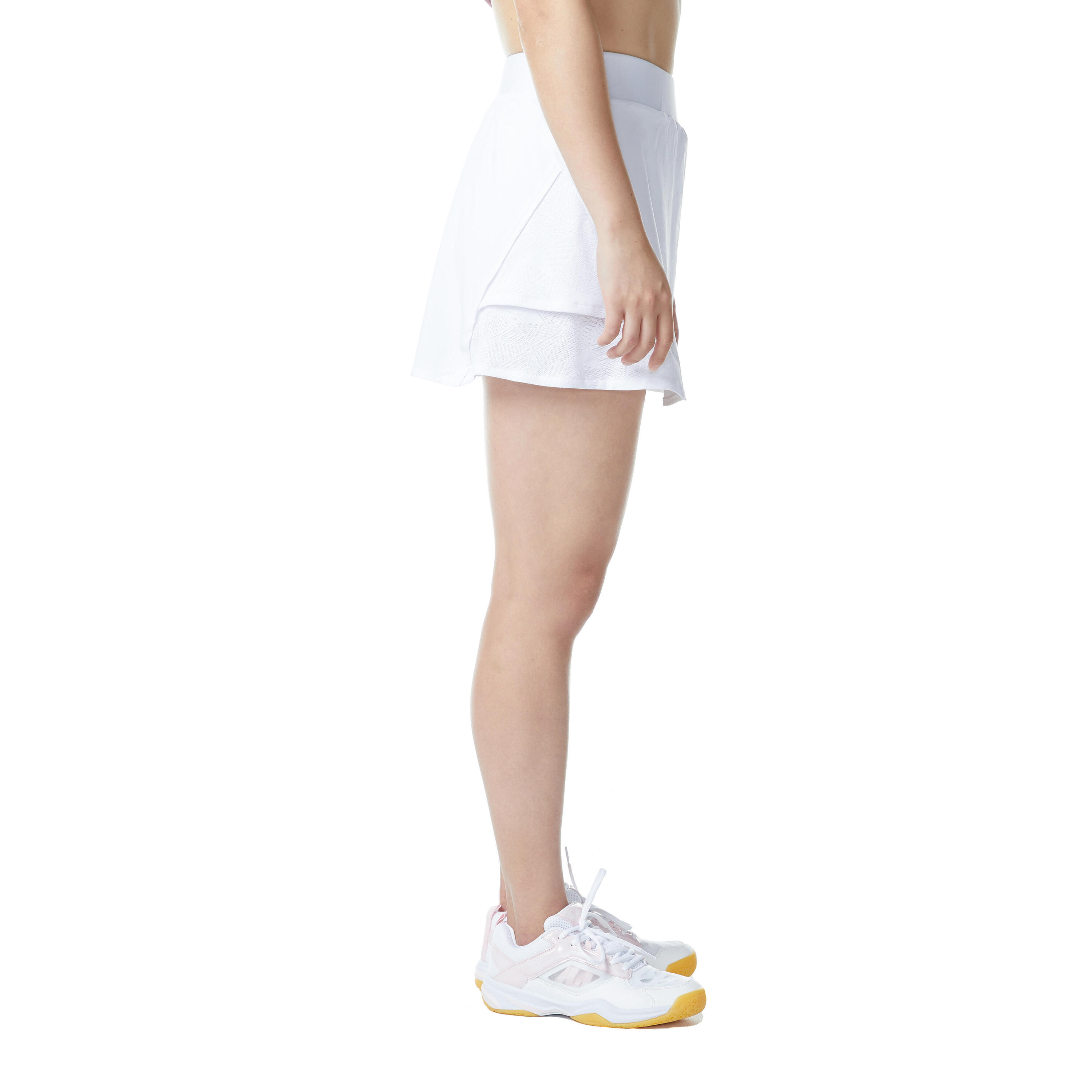 WOMEN BADMINTON SKIRT 560 WHITE 9/12