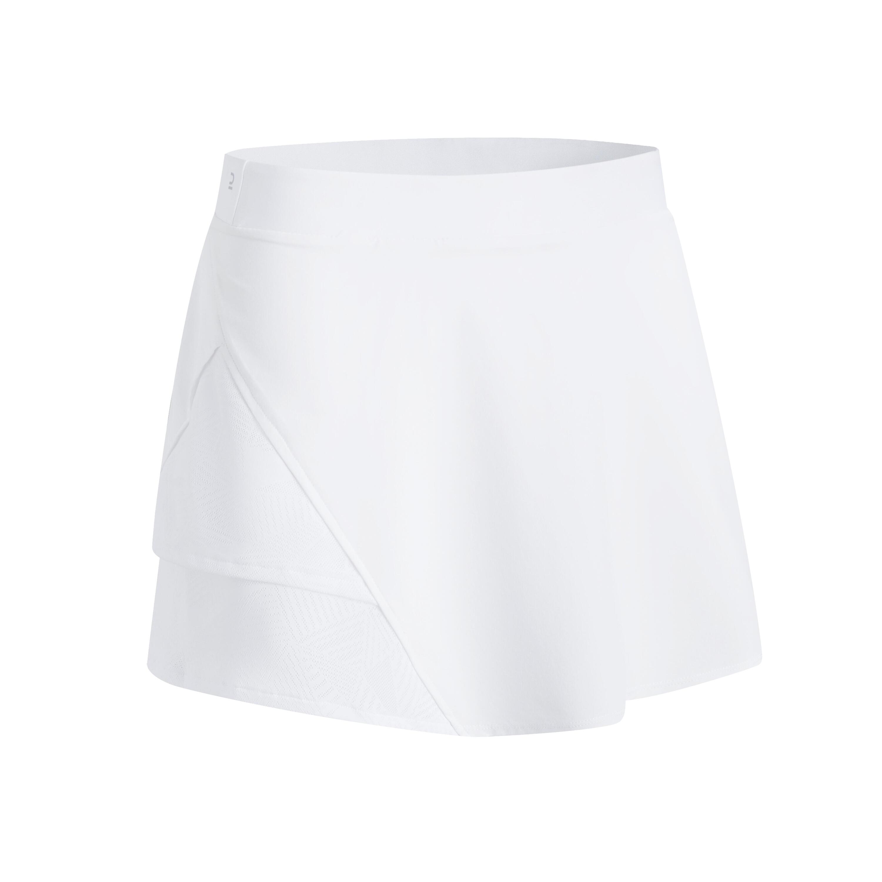 WOMEN BADMINTON SKIRT 560 WHITE 2/12