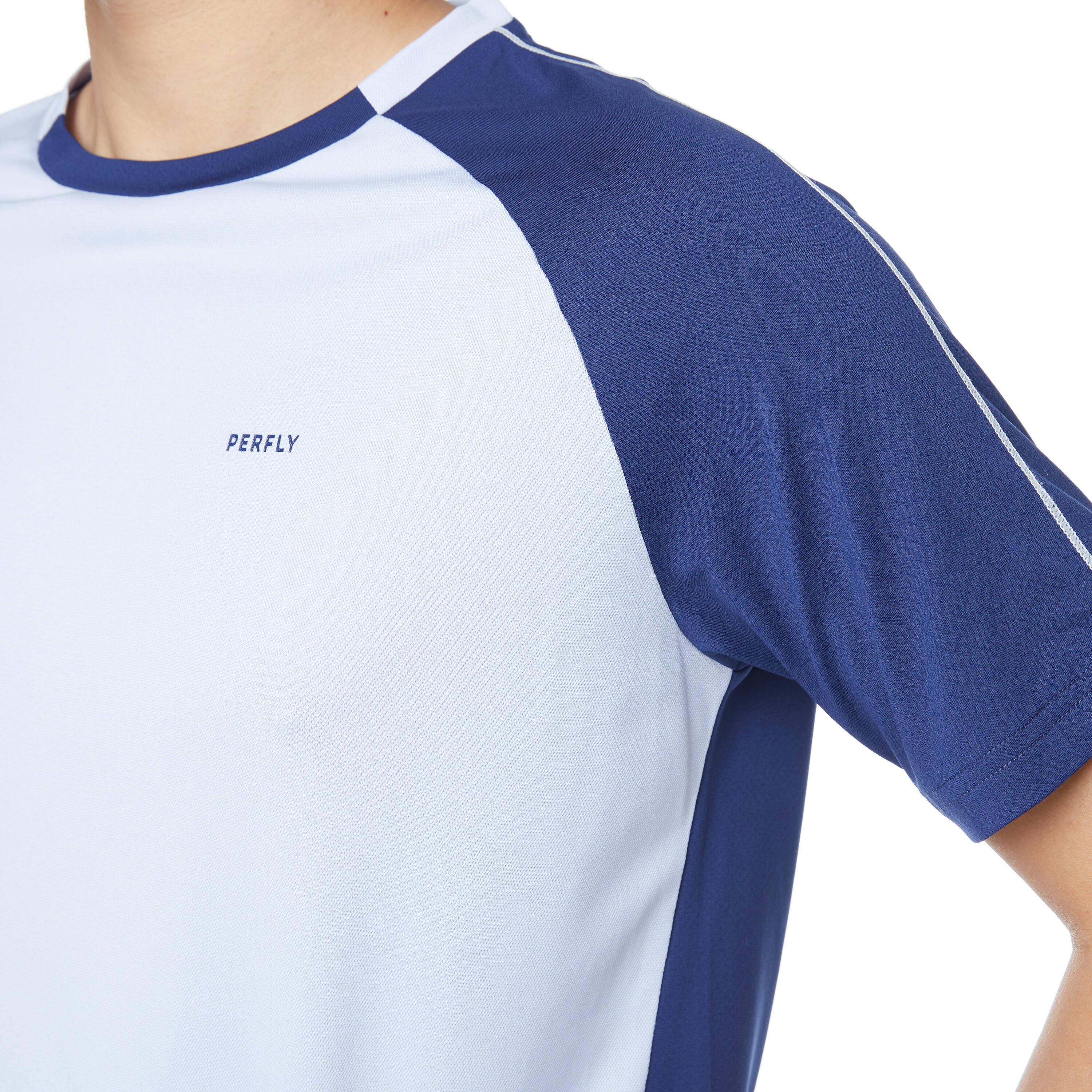 MEN BADMINTON T- SHIRT 530 BLUE GREY NAVY -  5