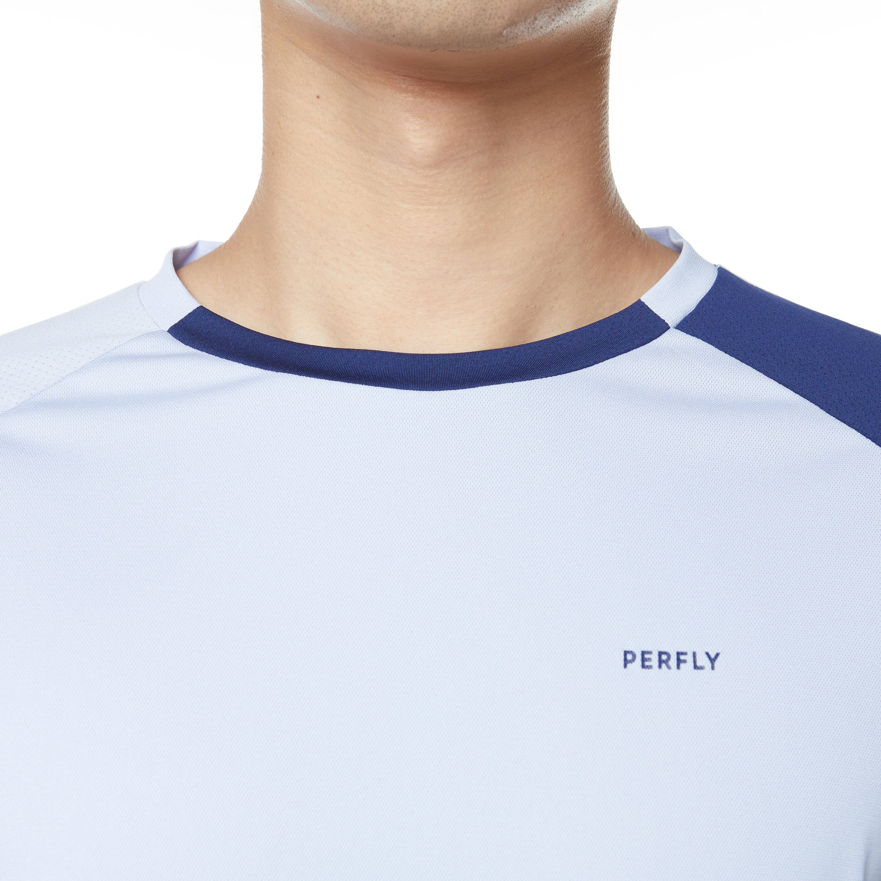 MEN BADMINTON T- SHIRT 530 BLUE GREY NAVY -  4