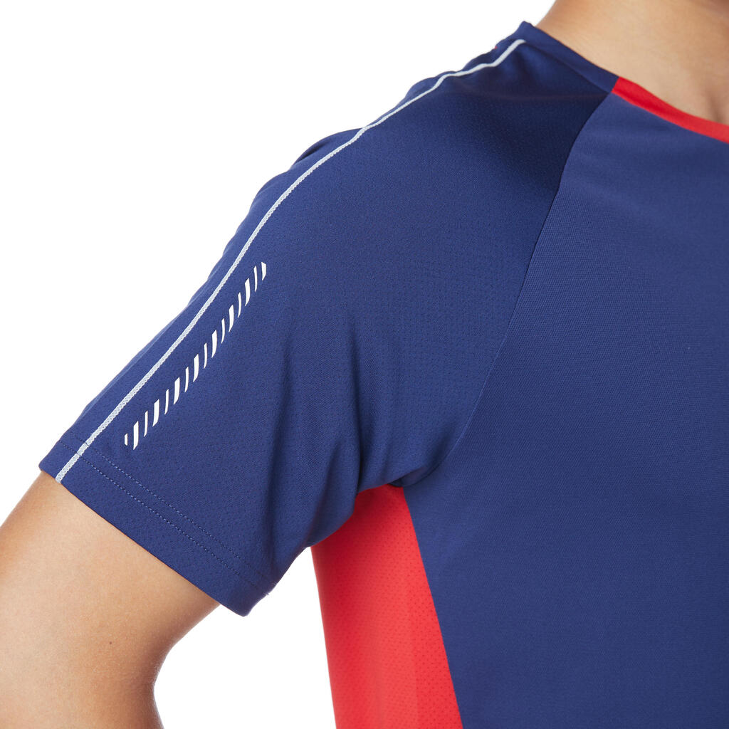 MEN BADMINTON T SHIRT 530 NAVY RED