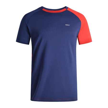 Majica za badminton 530 muška mornarski plavo-crvena
