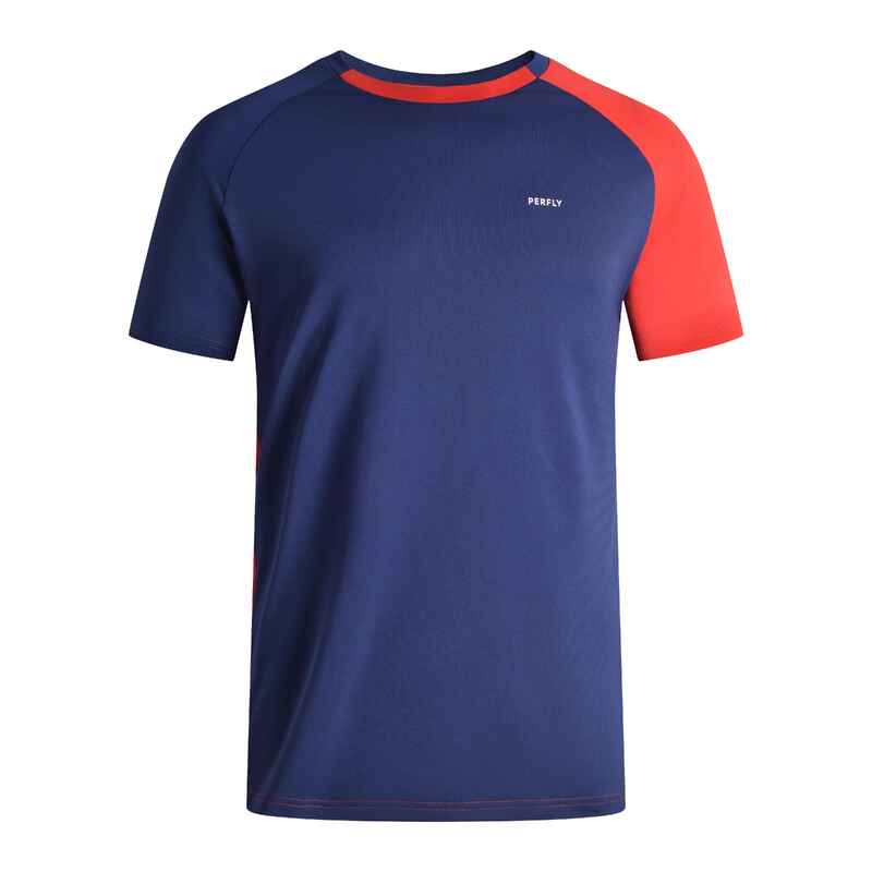 MEN BADMINTON T SHIRT 530 NAVY RED