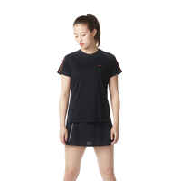 WOMEN BADMINTON T SHIRT 530 BLACK