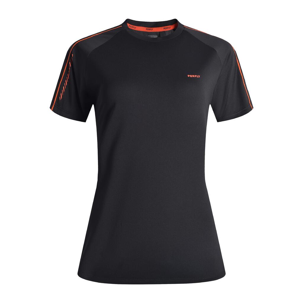 MAJICA KRATKIH RUKAVA ZA BADMINTON 530 ŽENSKA CRNA