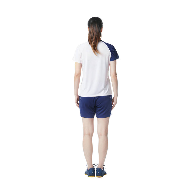 WOMEN BADMINTON T SHIRT 530 NAVY PINK