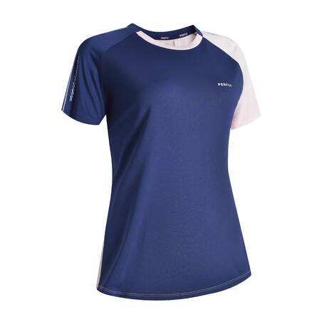 WOMEN BADMINTON T SHIRT 530 NAVY PINK