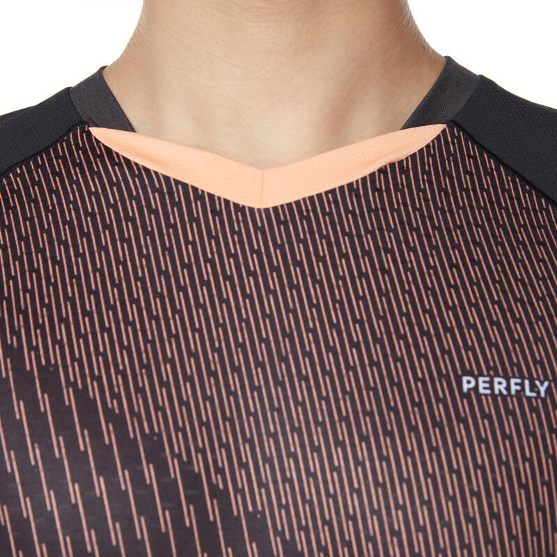 Pánské tričko na badminton 560 černo-růžové 