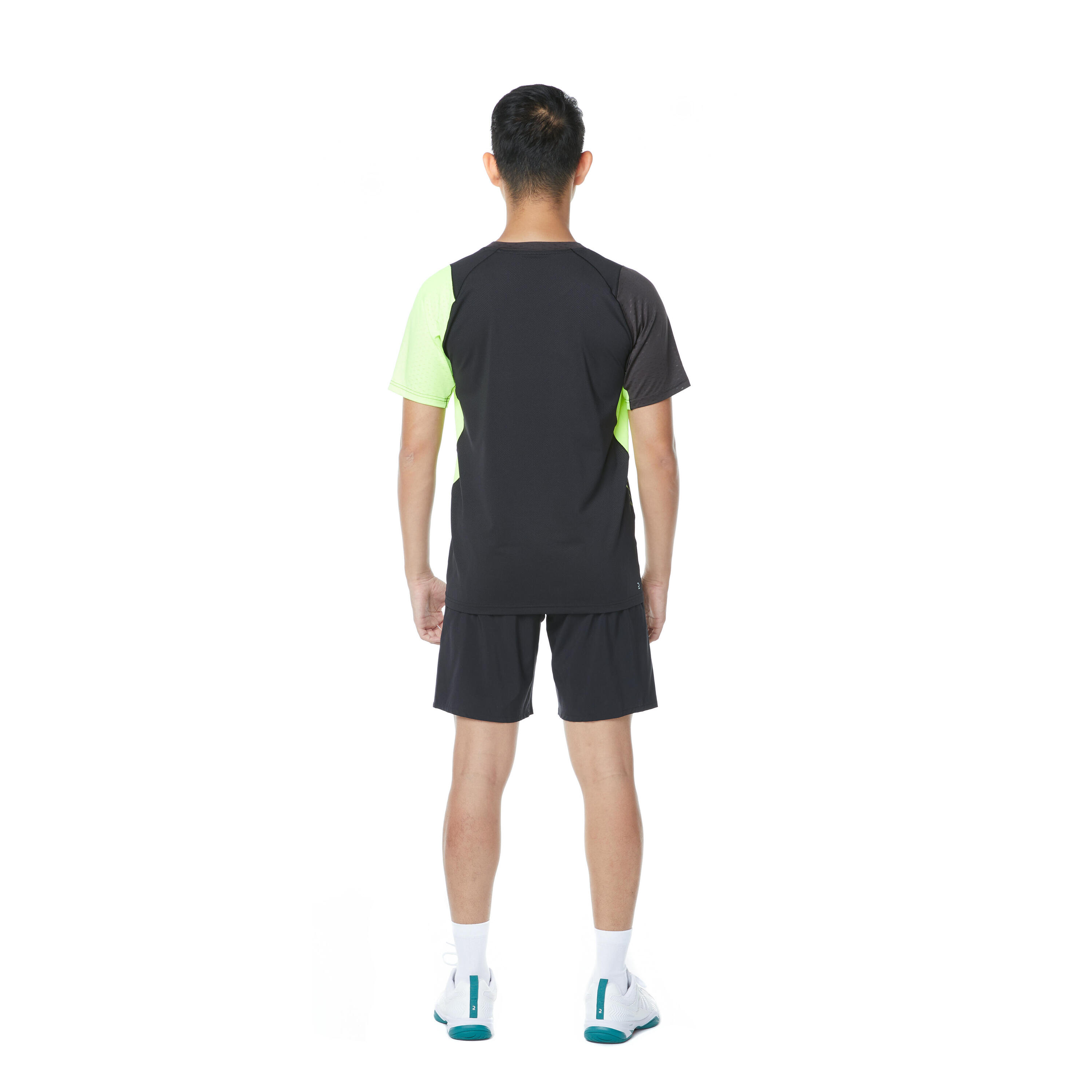 MEN BADMINTON T SHIRT 560 FLASH GREEN 15/23