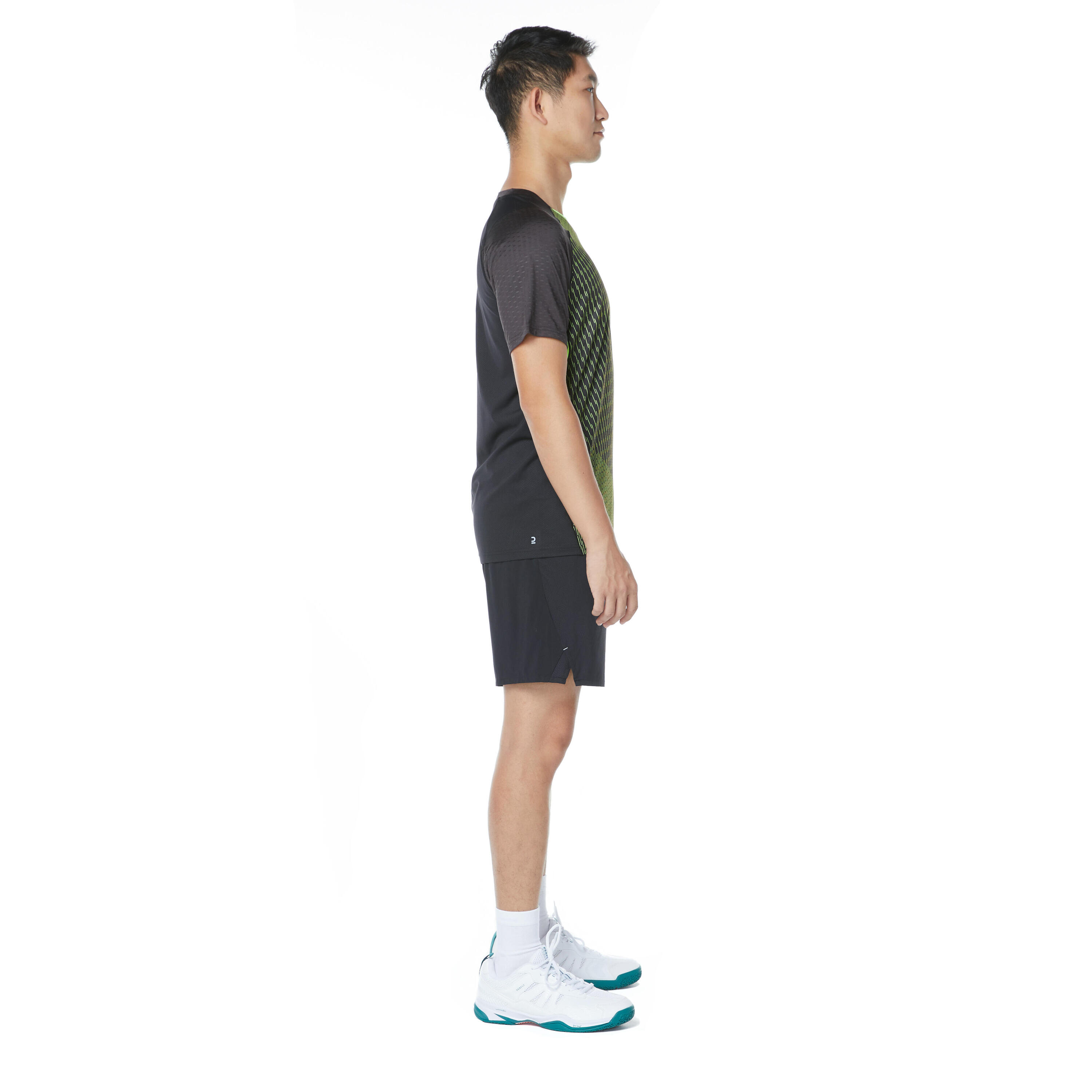 MEN BADMINTON T SHIRT 560 FLASH GREEN 13/23