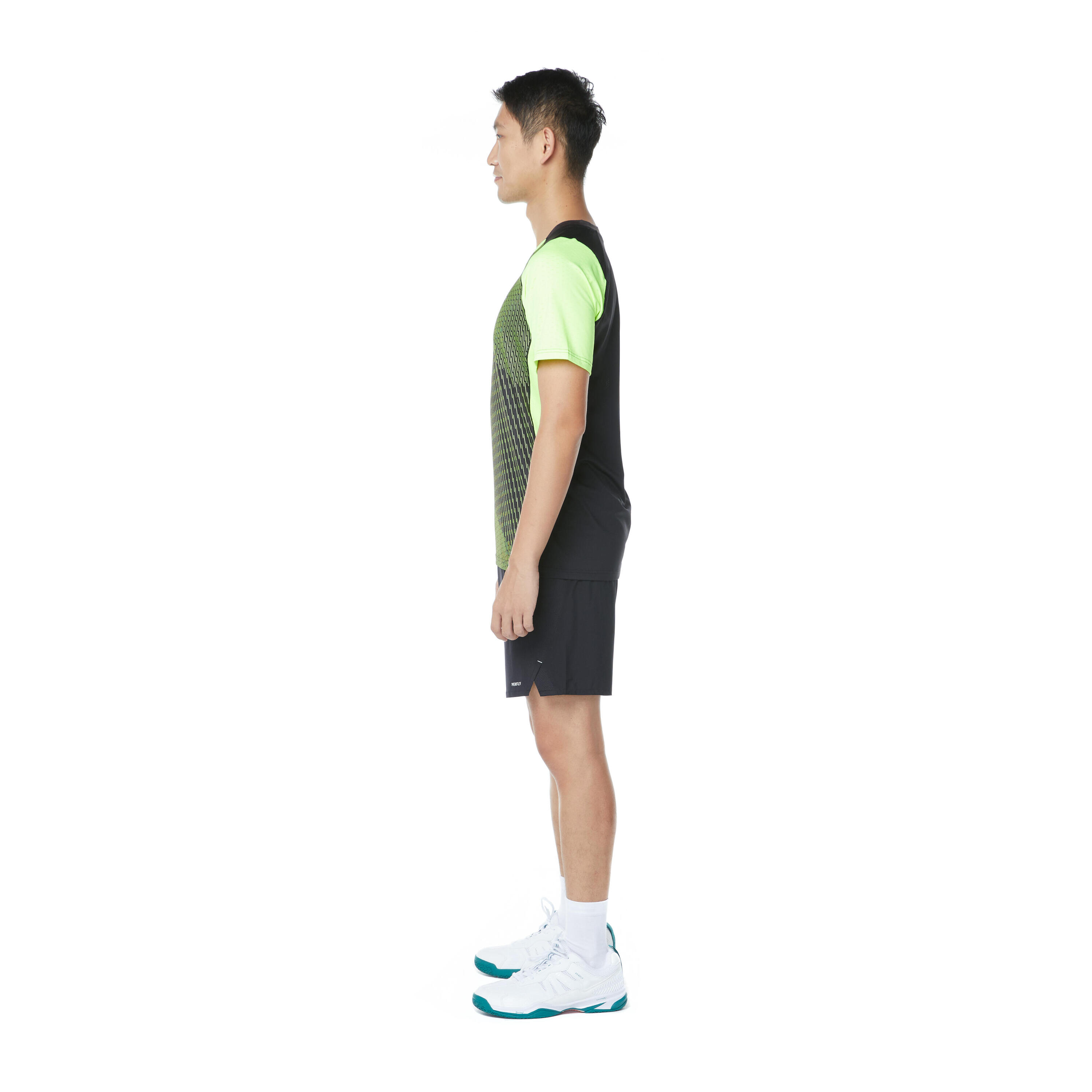 MEN BADMINTON T SHIRT 560 FLASH GREEN 11/23