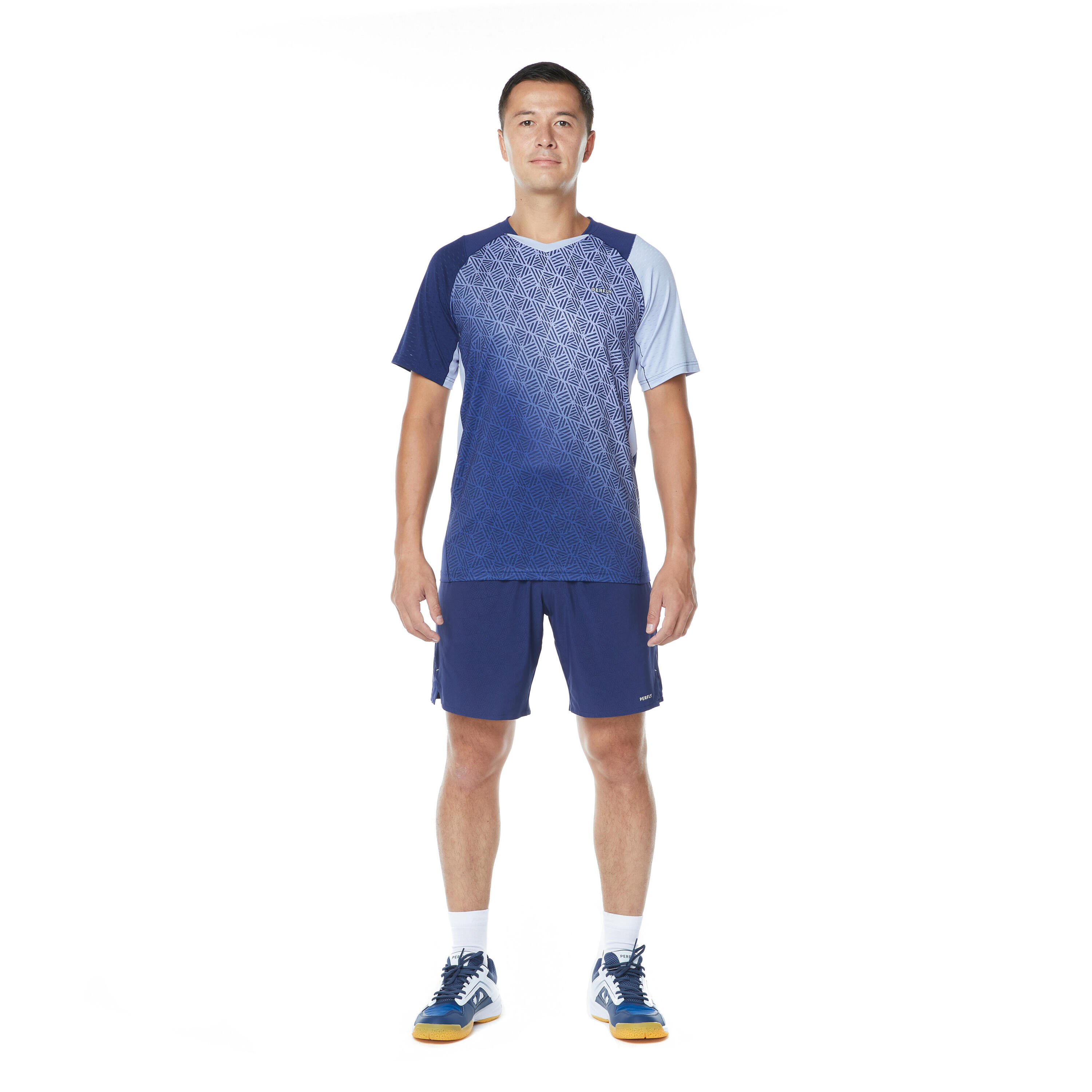 MEN BADMINTON T SHIRT 560 NAVY 10/19