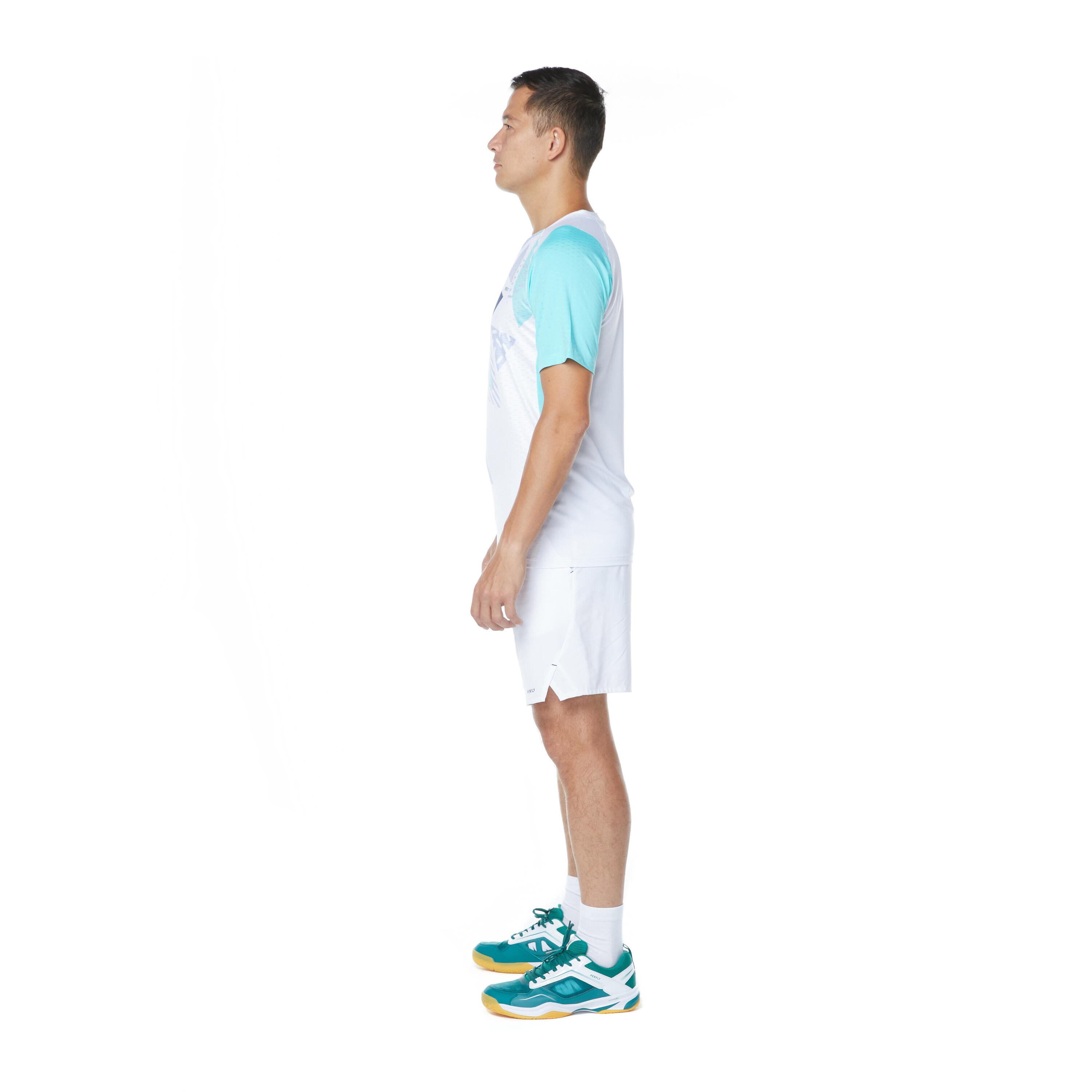 MEN BADMINTON SHORT 560 WHITE 14/14