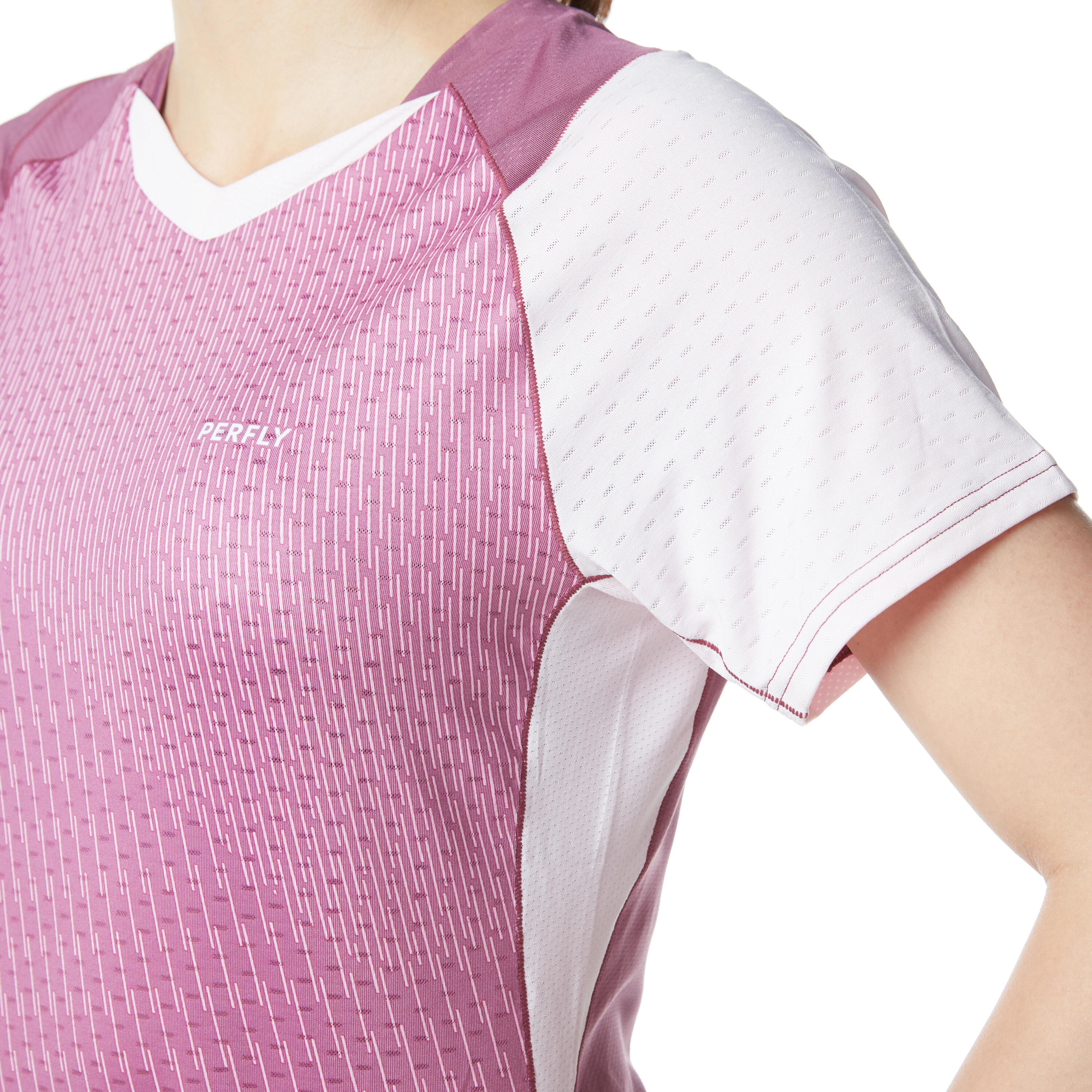 WOMEN  BADMINTON T SHIRT 560 MULBERRY 5/14