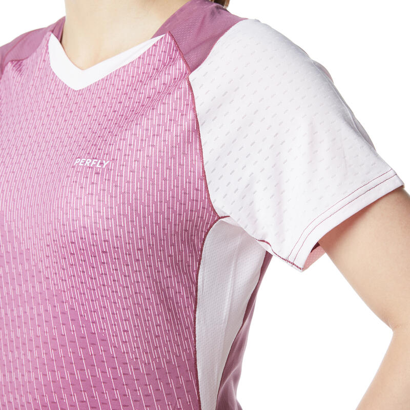 T-Shirt de Badminton 560 Femme - Mûre