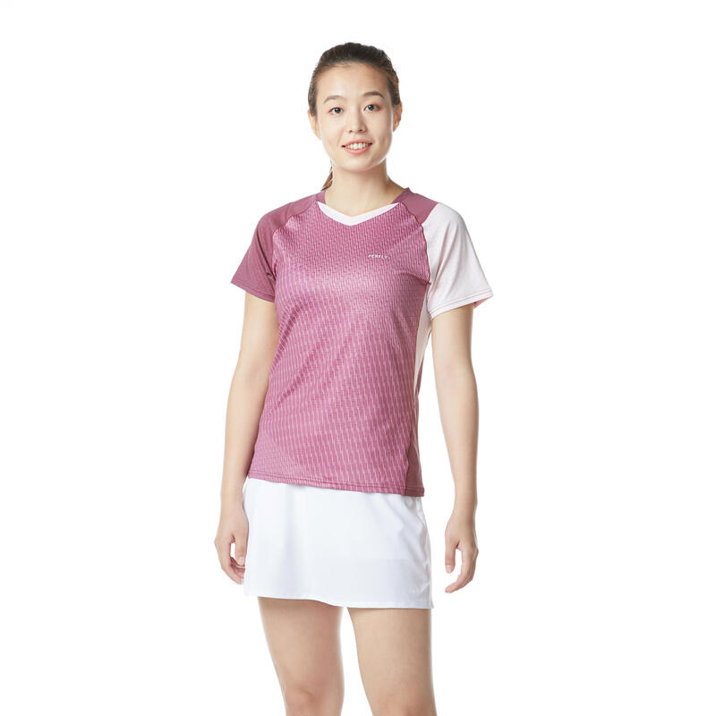 T-shirt badminton donna 560 viola