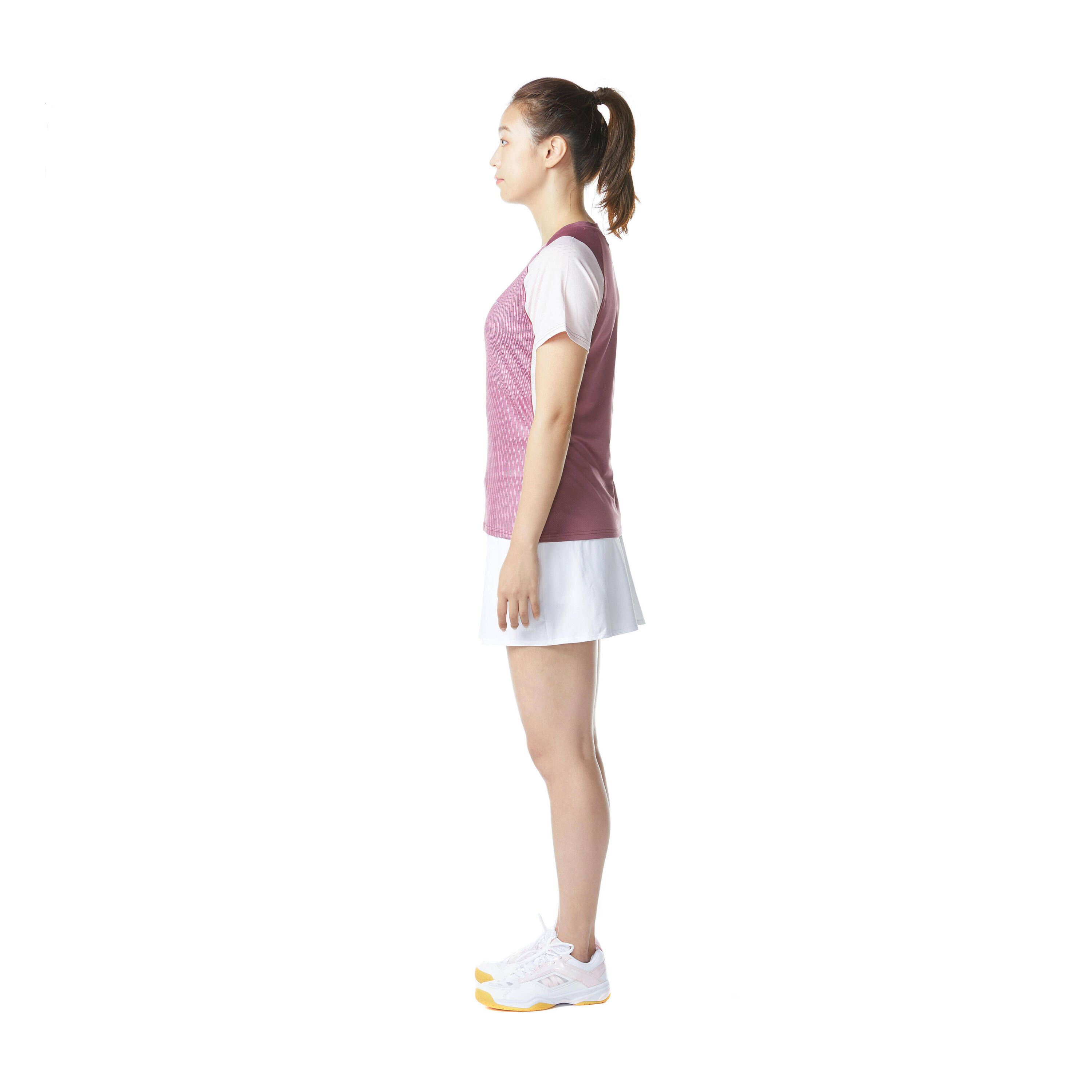 WOMEN  BADMINTON T SHIRT 560 MULBERRY 13/14