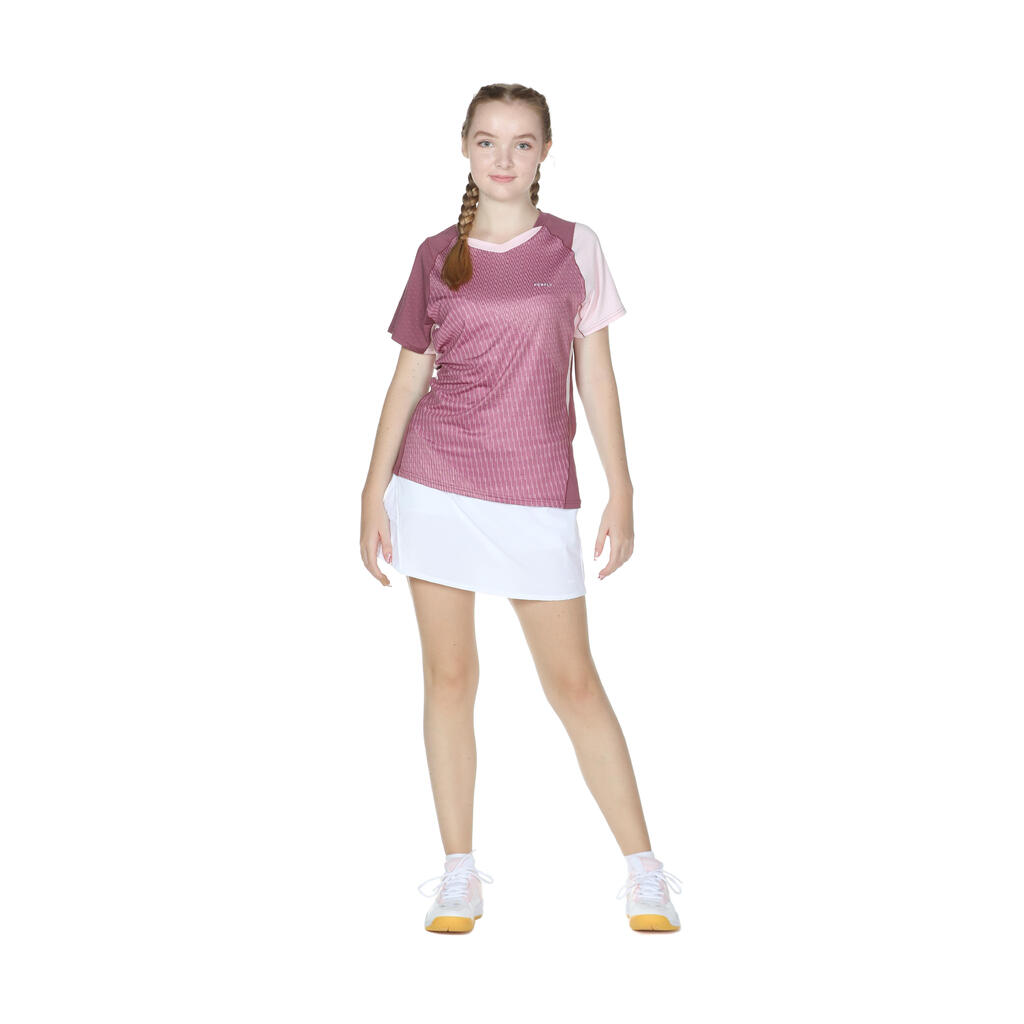 ŽENSKA MAJICA KRATKIH RUKAVA ZA BADMINTON 560 BOJE DUDA