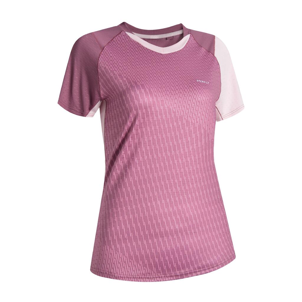 WOMEN  BADMINTON T SHIRT 560 MULBERRY