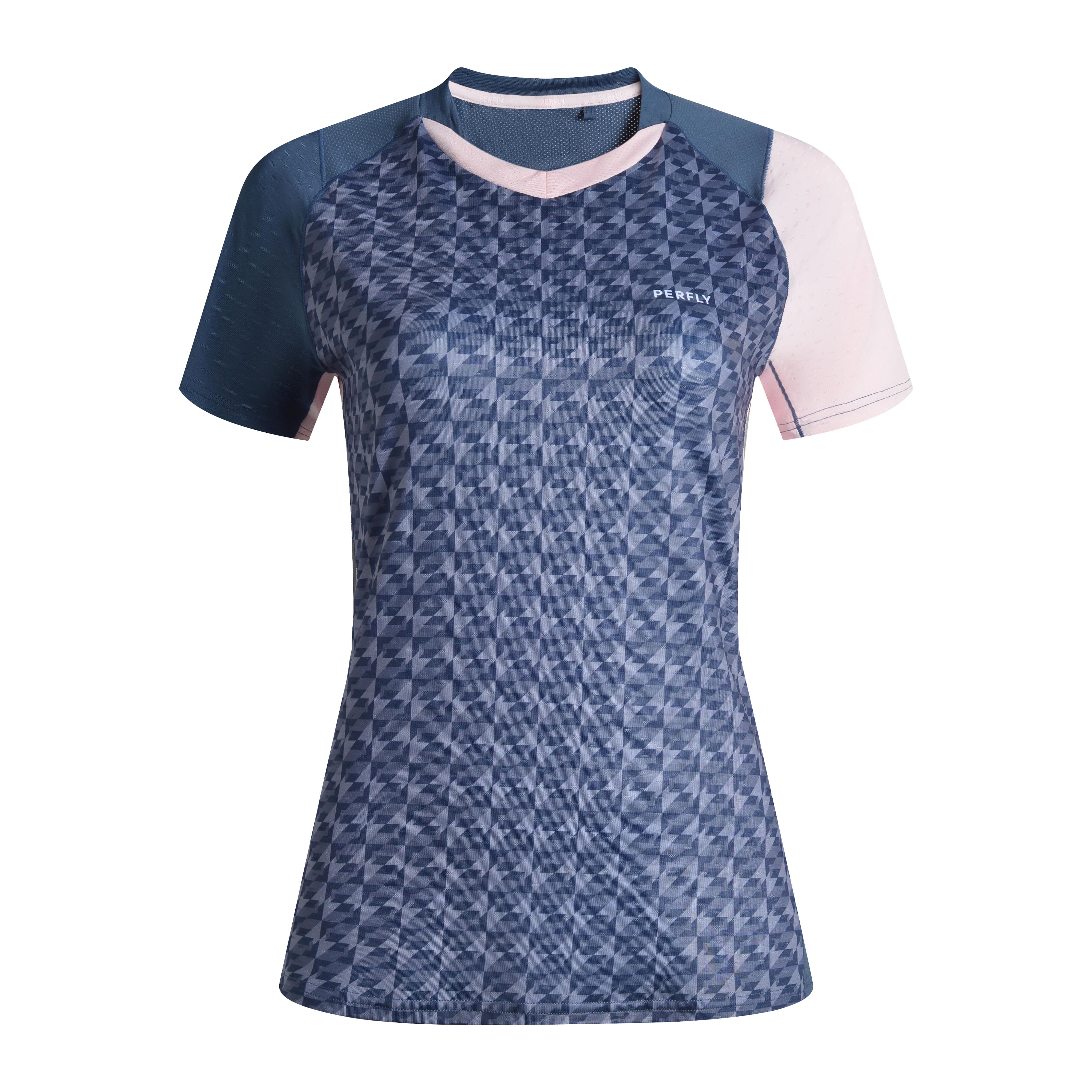 Women Badminton T Shirt 560 Whale Grey