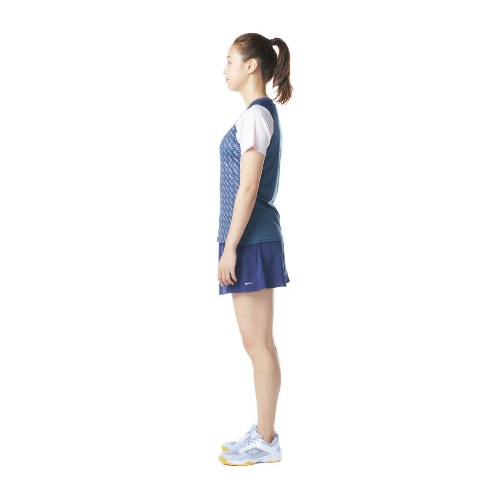 Damen Badminton T-Shirt - 560 dunkelrosa