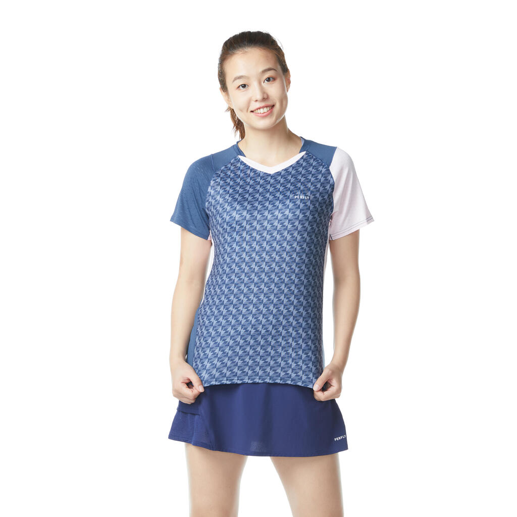 Damen Badminton T-Shirt - 560 dunkelrosa