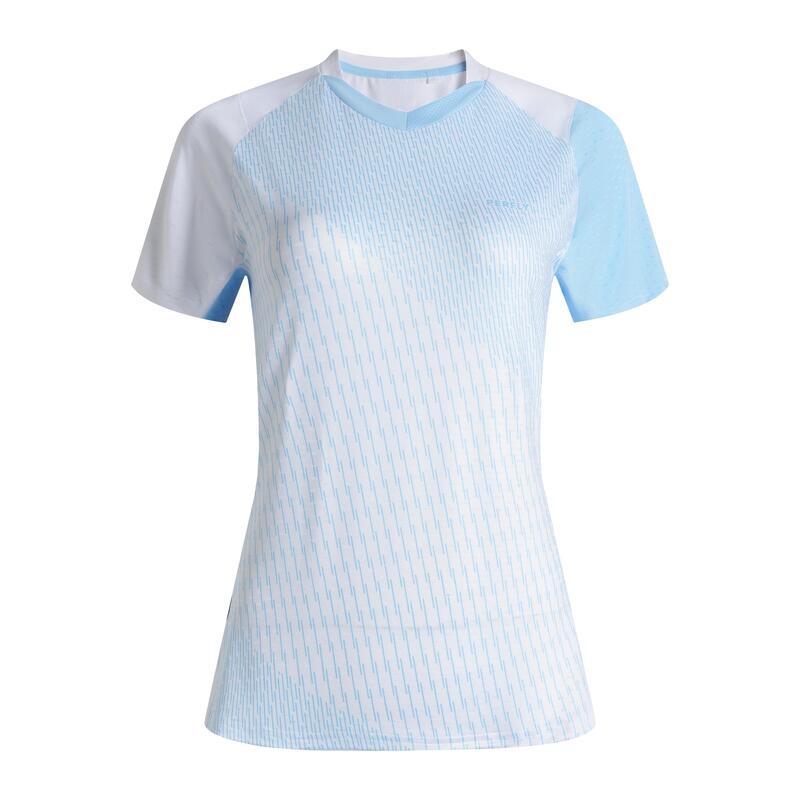 女款羽球 T 恤 560 - 白藍配色