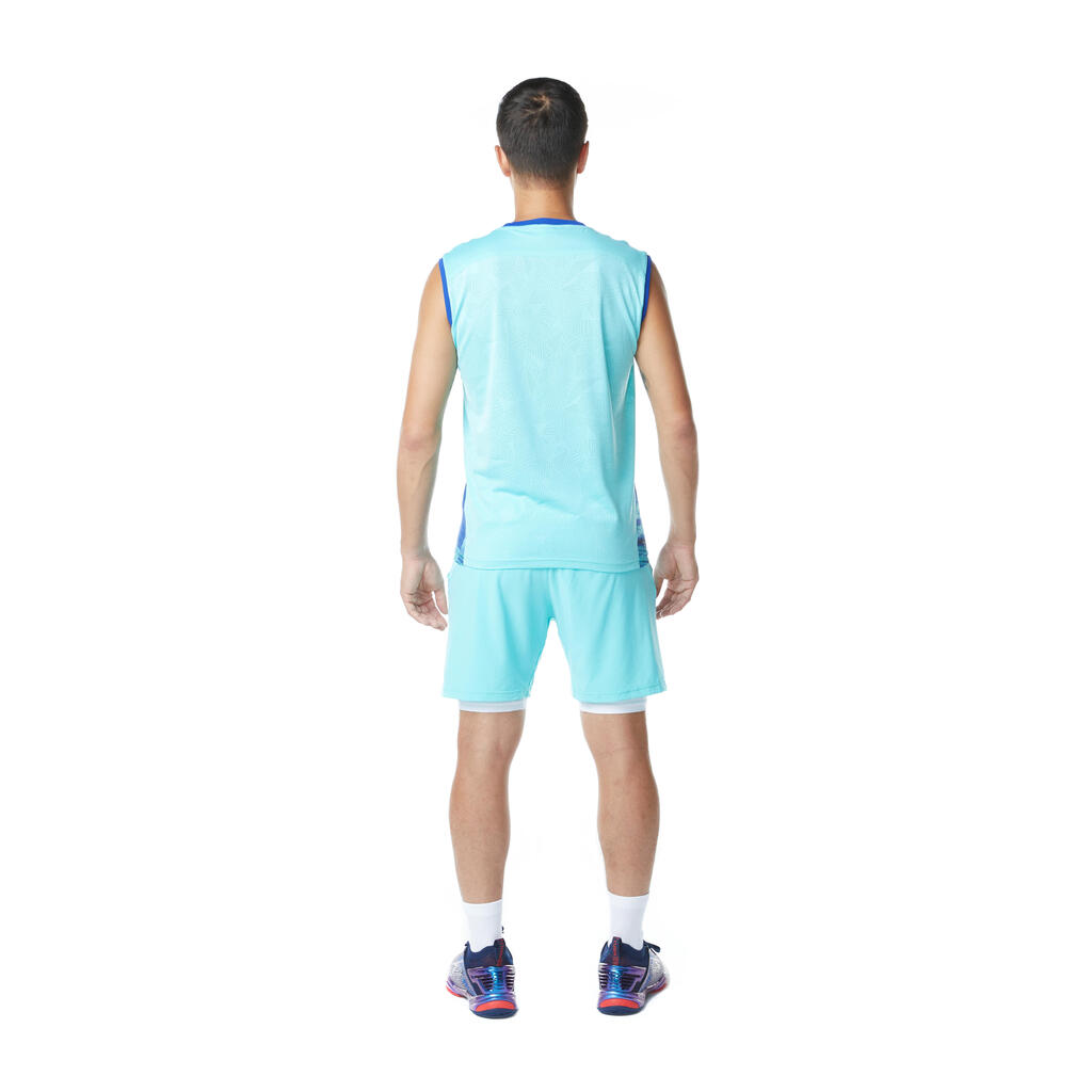 MEN BADMINTON T SHIRT 990 TURQUOISE