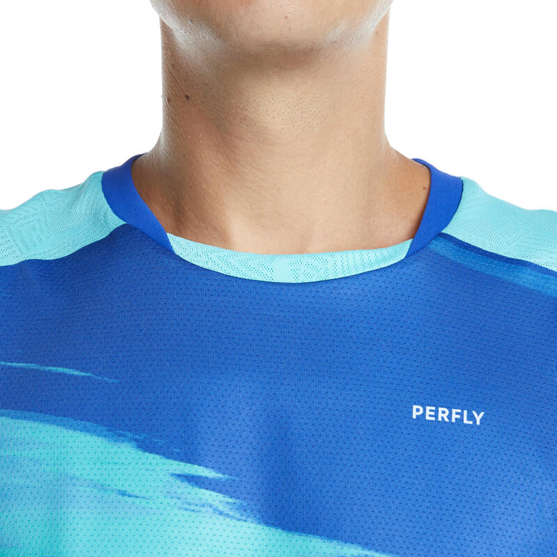 Camiseta de bádminton sin mangas Hombre Perfly 990 H turquesa