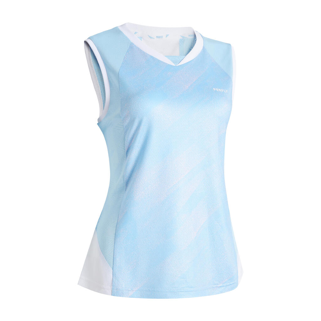 Badminton T-Shirt Damen 900 blau