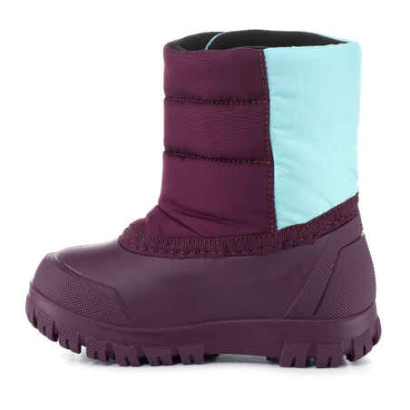 Baby Snow Boots, Baby Après-Ski WARM Purple and Turquoise