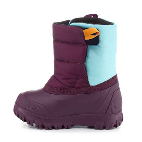 Baby Snow Boots, Baby Après-Ski WARM Purple and Turquoise