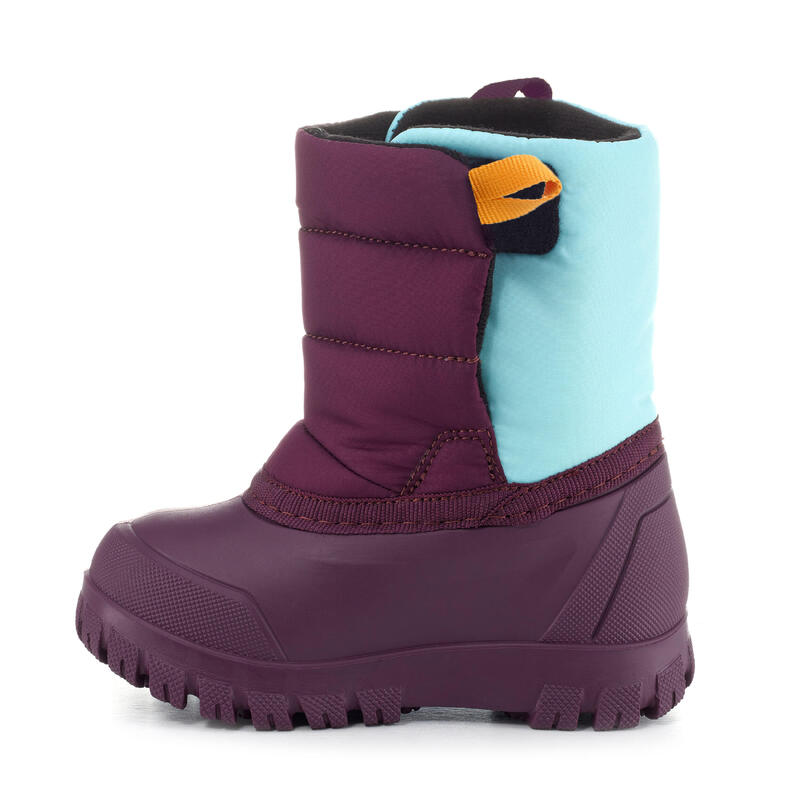 Sneeuwlaarzen voor peuters Warm violet/turquoise