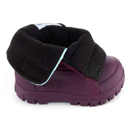 Baby Snow Boots, Baby Après-Ski WARM Purple and Turquoise