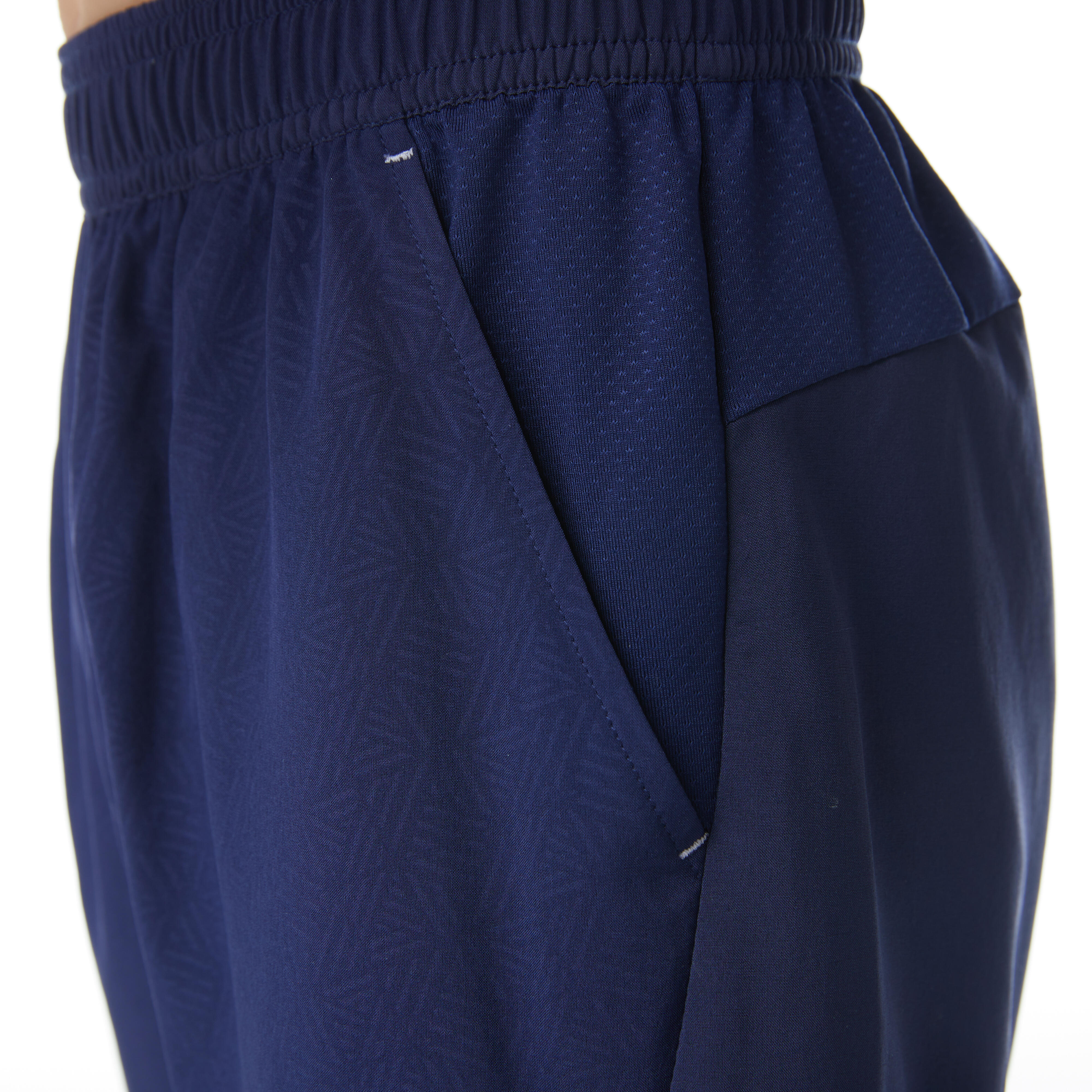 KUIKMA Detské bedmintonové šortky tmavomodré 5-6 r (113-122 cm) · záber 6