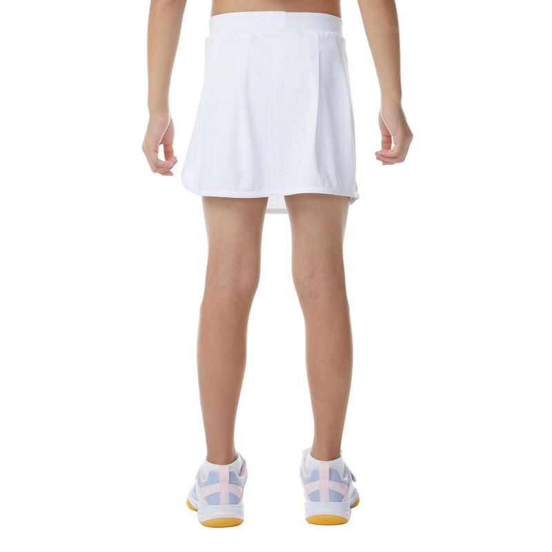 Falda de tenis niña - TSK500 blanco - Decathlon