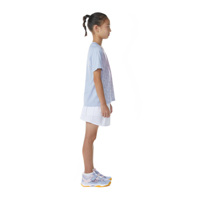 T-Shirt de Badminton Enfant 560 - Bleu/Gris