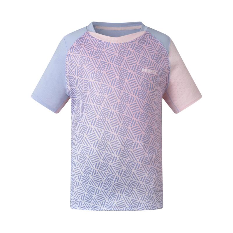 Dětské tričko na badminton 560 šedo-modré 