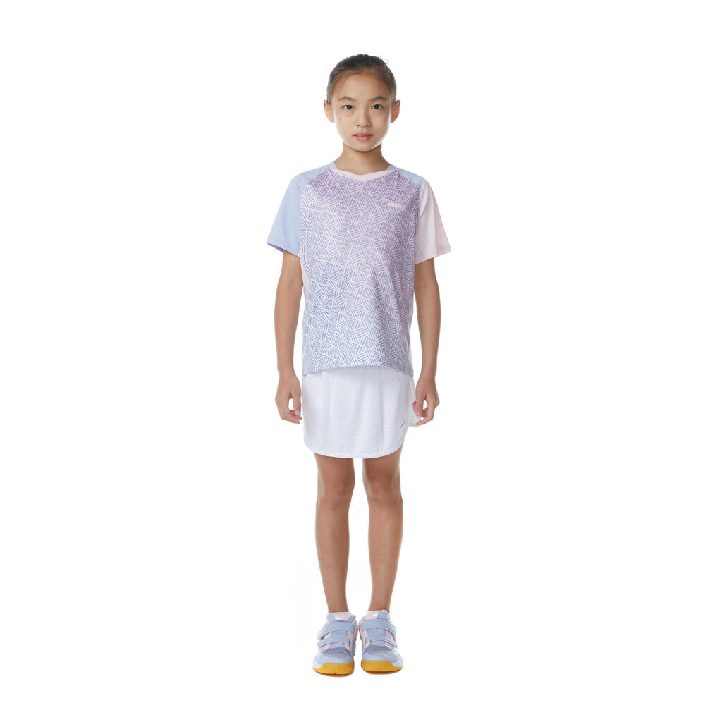 Badminton T-Shirt 560 Kinder hellblau