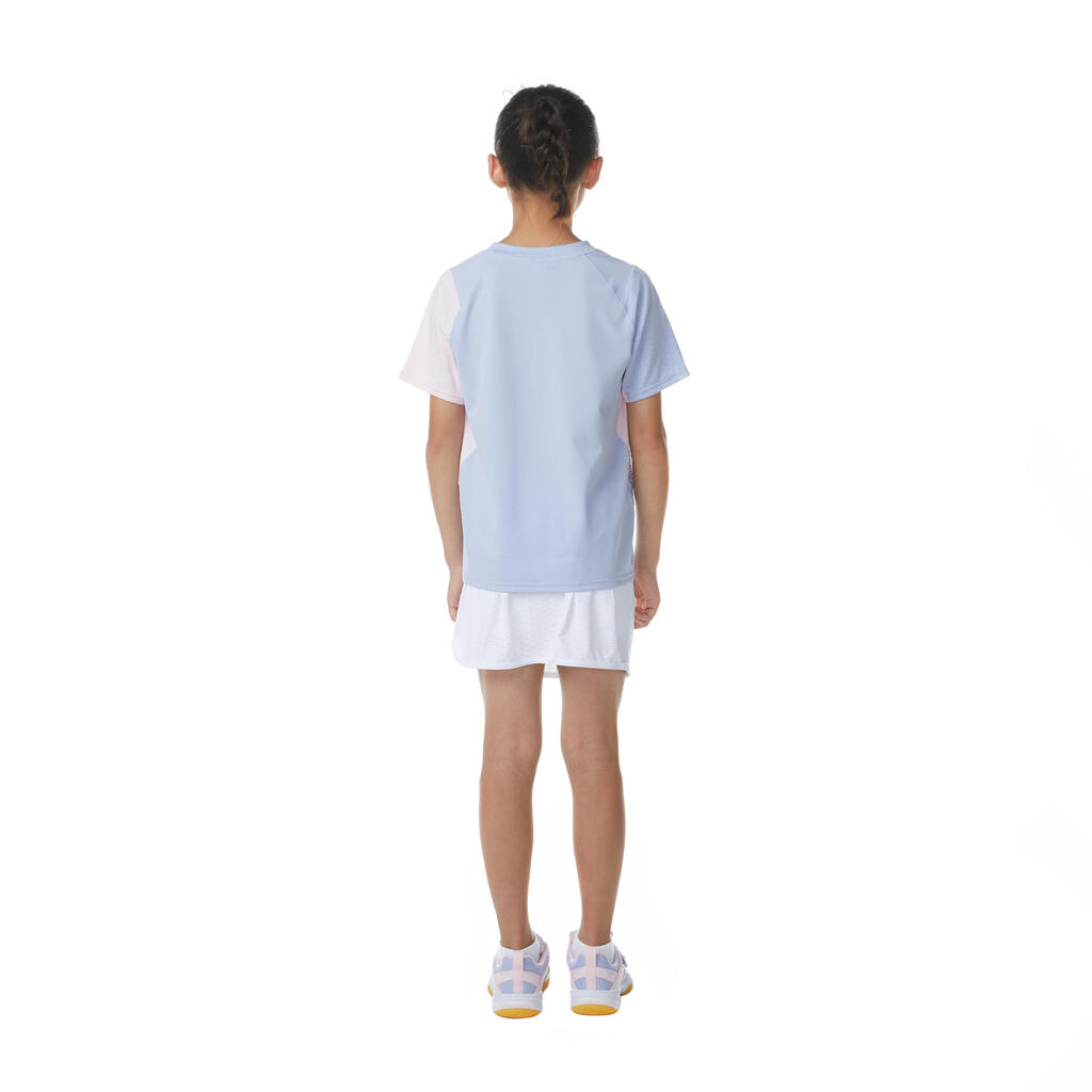 Badminton T-Shirt 560 Kinder hellblau