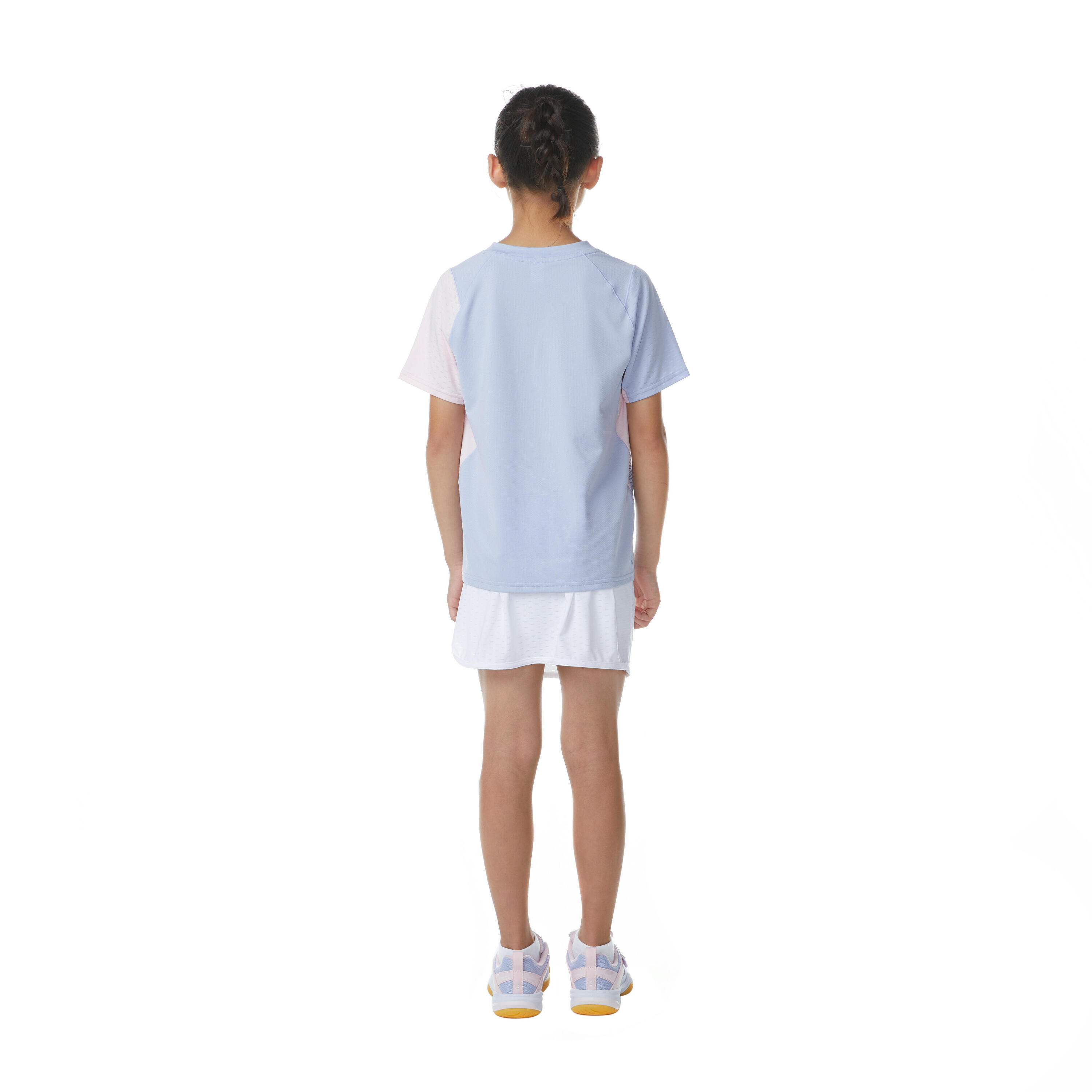 BADMINTON JUNIOR T SHIRT 560 BLUE GREY 8/14