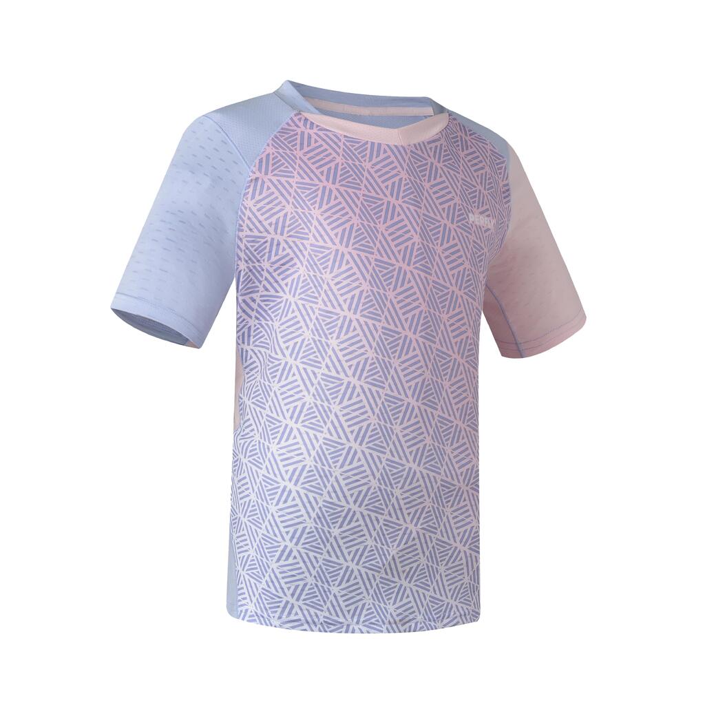 Badminton T-Shirt 560 Kinder hellblau