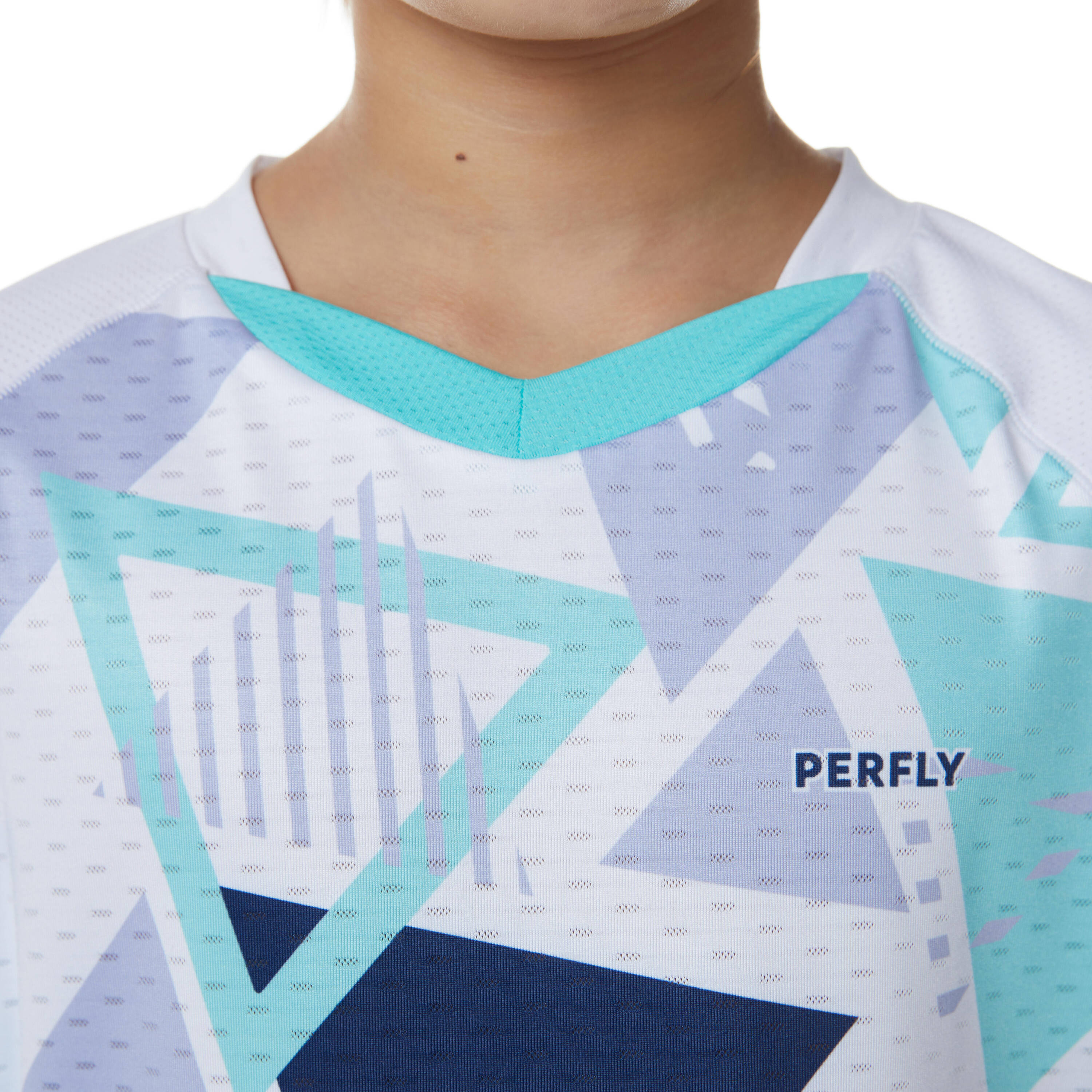 Kids Badminton T Shirt 560 White -  4