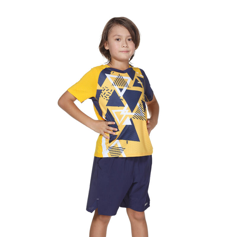 Dětské tričko na badminton 560 žluté 