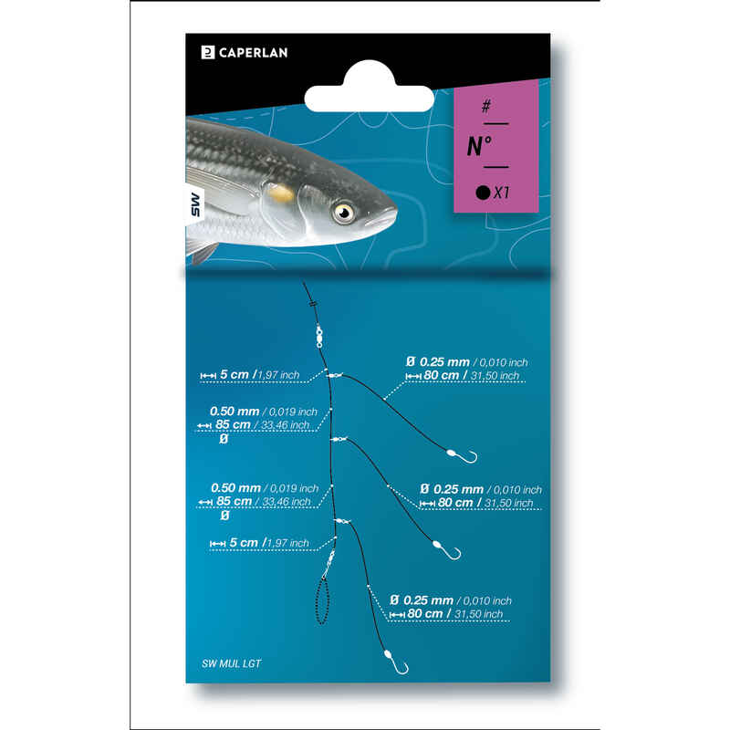 Surfcasting Fishing Line Leader MULET SW MAR LGT No. 6 - Decathlon