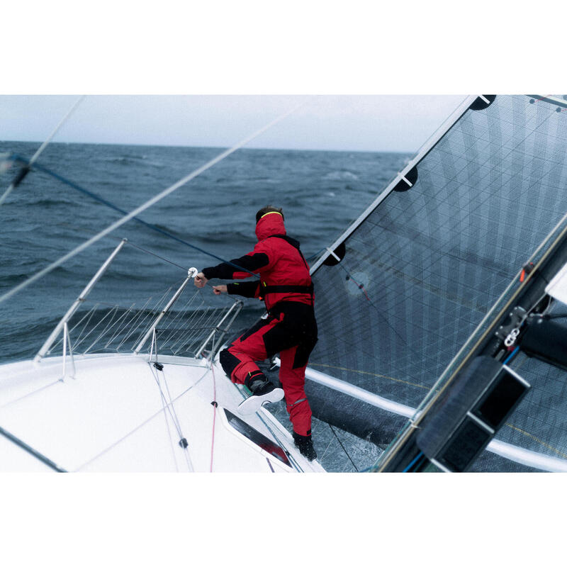 Salopette de quart voile adulte - offshore 900 open dropseat rouge