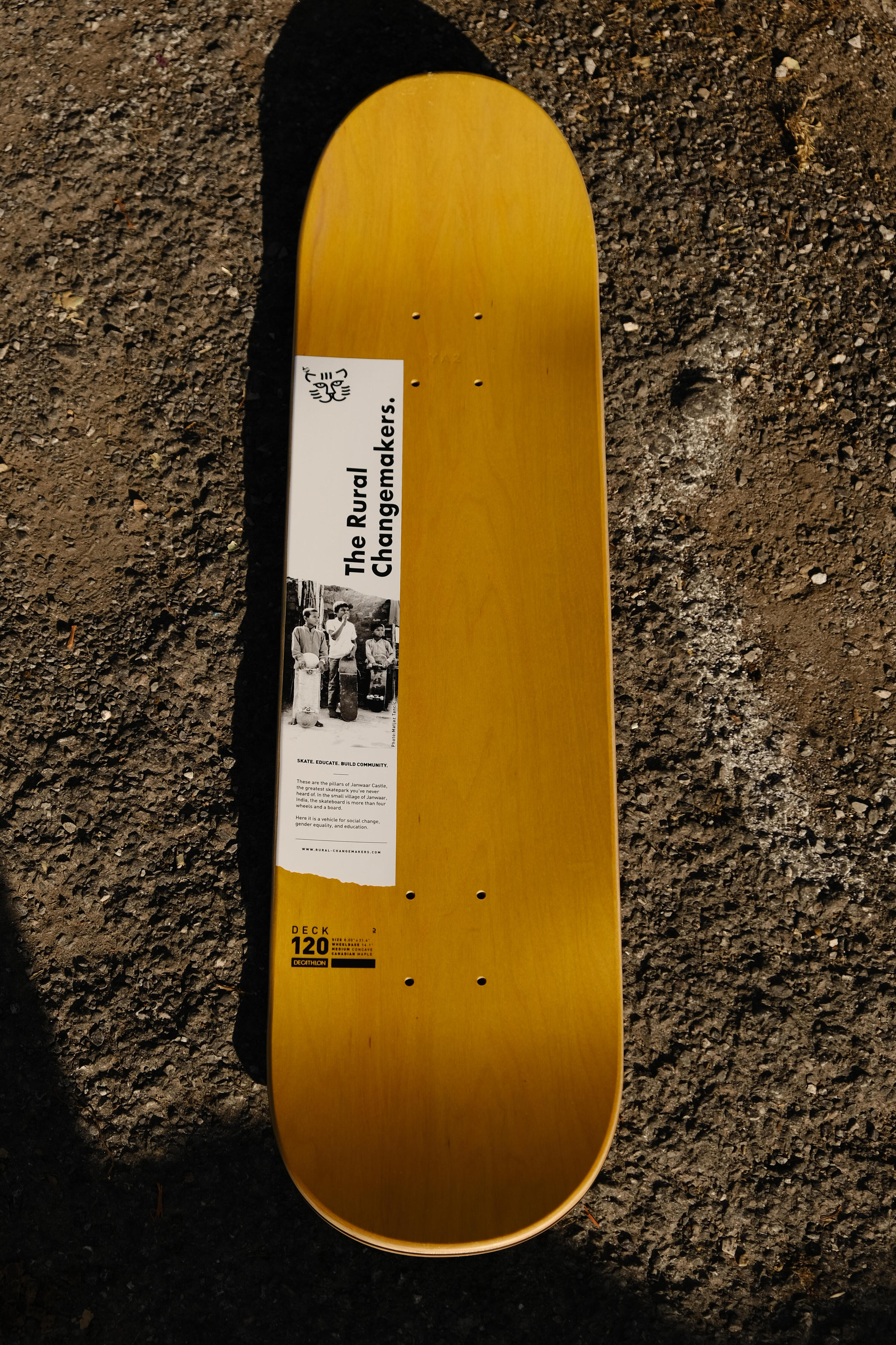 Skateboardová deska z javoru DK120 Rural Changemarkers velikost 8"  17/17