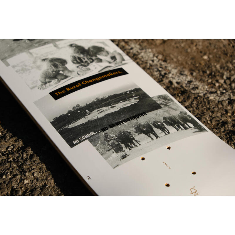 PLANCHE DE SKATE EN ERABLE DK120 "RURAL CHANGEMAKERS" TAILLE 8"