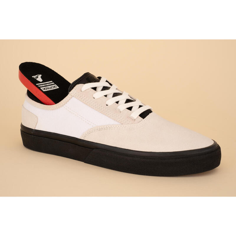 Calçado Vulcanizado de Skate Adulto VULCA 500 II Branco/Preto