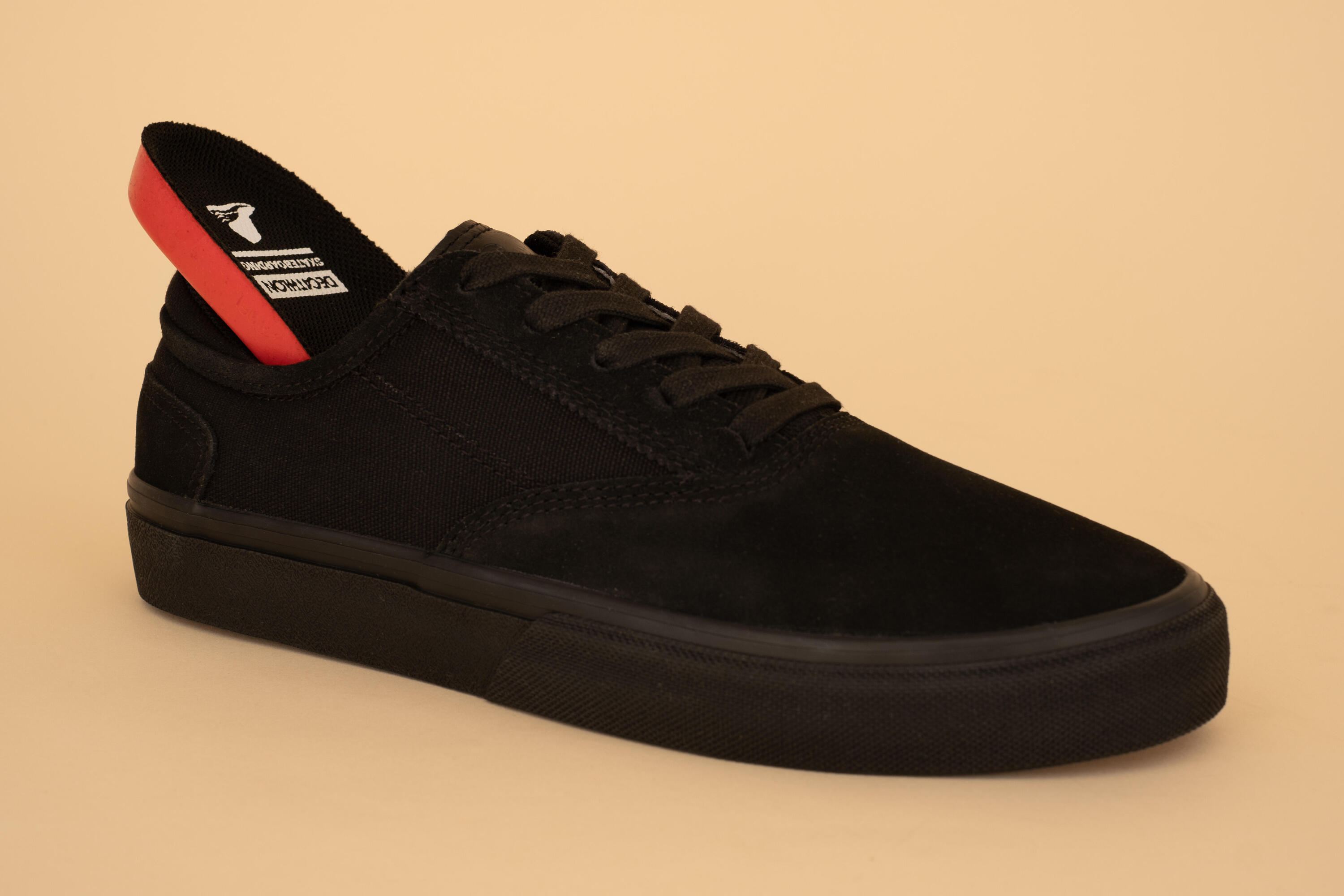Chaussures vulcanisées de skateboard adulte vulca 500 ii noire / noire. 18/23
